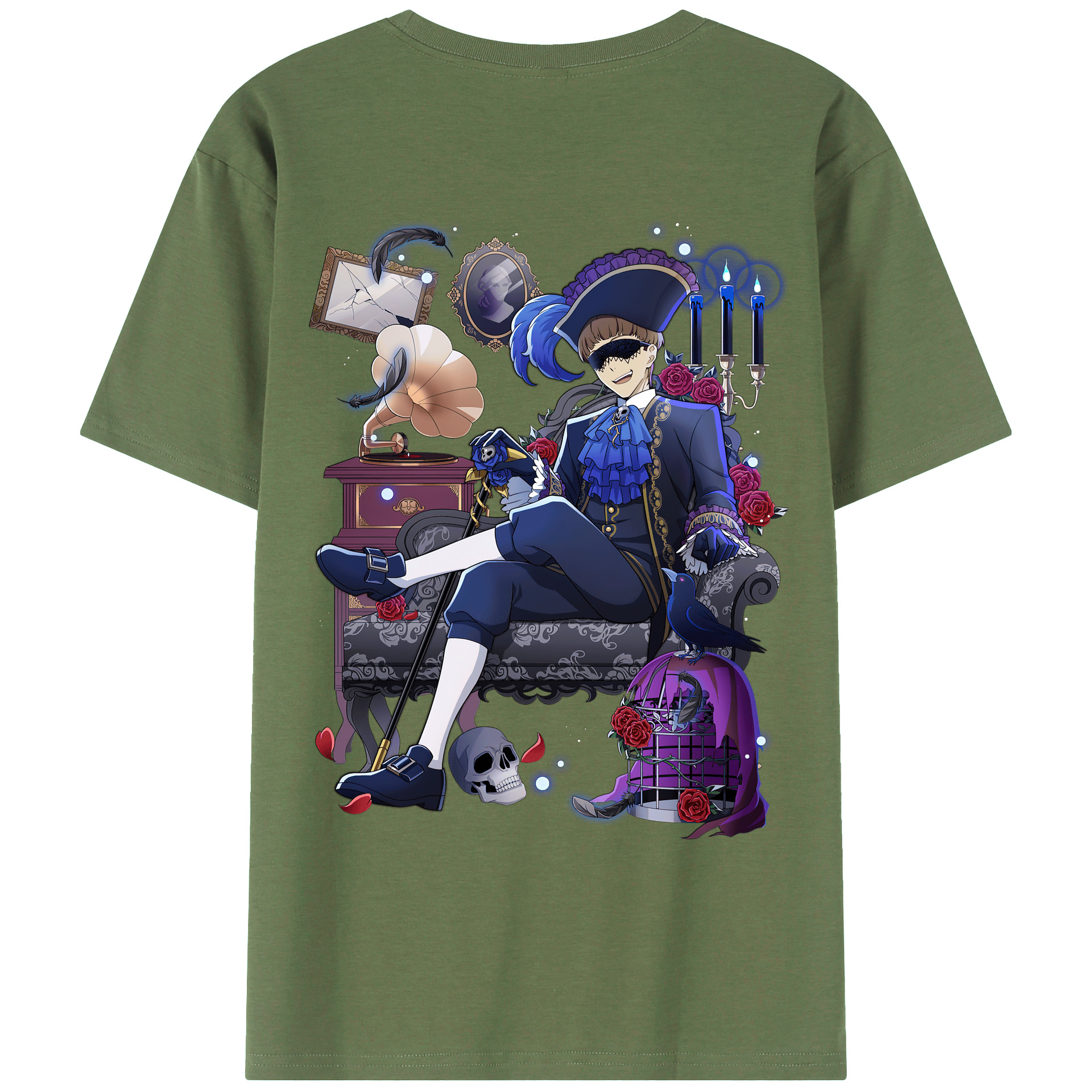 （画像用） 文豪ストレイドッグス Bungo Stray Dogs 綿100％ メンズ半袖Tシャツ（バックプリント） 通気性
